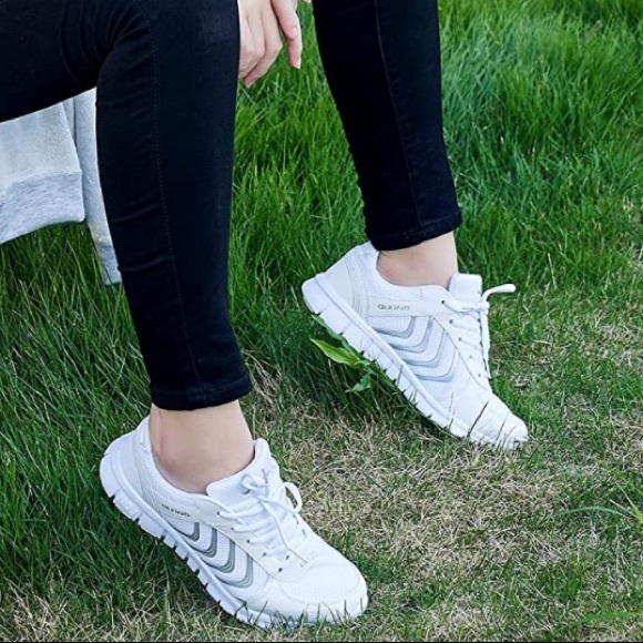White Breathable Sneakers | Size 7 - Picture 4 of 5